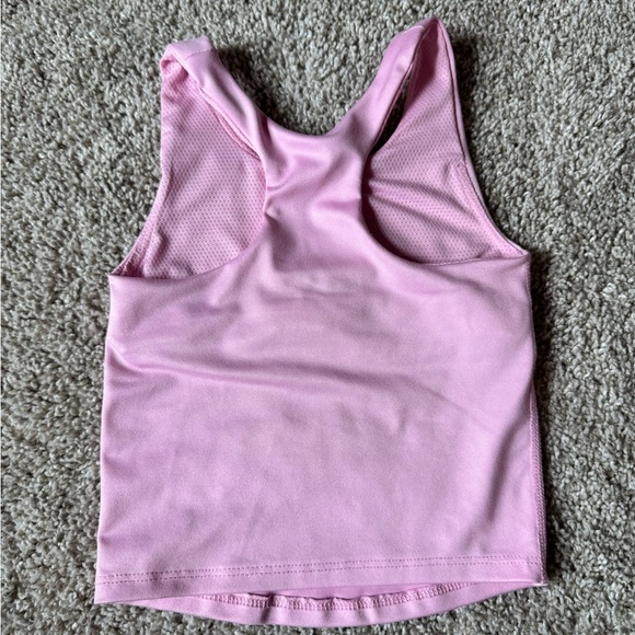 Girls Light Pink Athletic Tank Top racerback built in bra size XS 4/5 - Picture 7 of 7